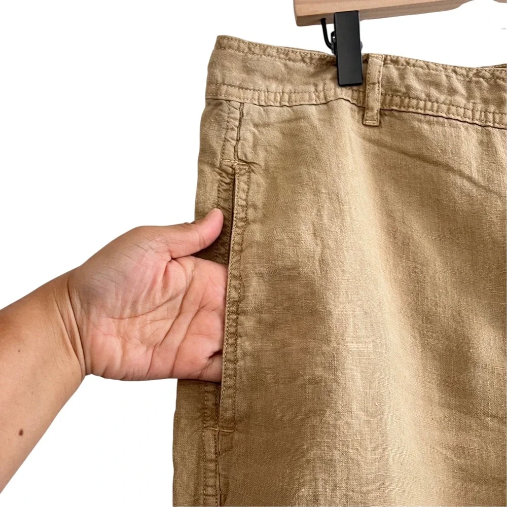 Vilebrequin Men's XXL 100% Linen Pants Camel 38x28 Altered Luxury Lightweight